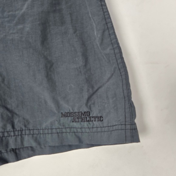 Vtg y2k Mossimo Athletic Gray Zip Front Athletic Unlined Board Shorts Medium - Picture 2 of 9